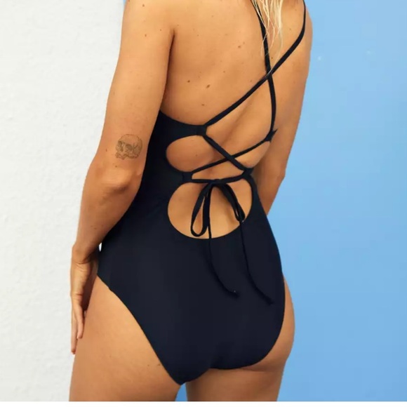 NWT XL long Aerie strappy back 1 piece swimsuit - Picture 2 of 6